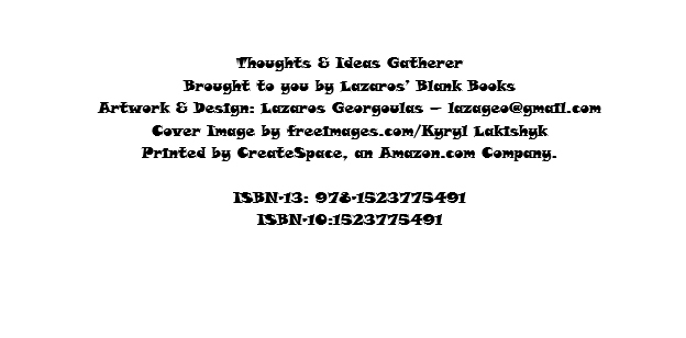 brought to you by lazaros' blank books
