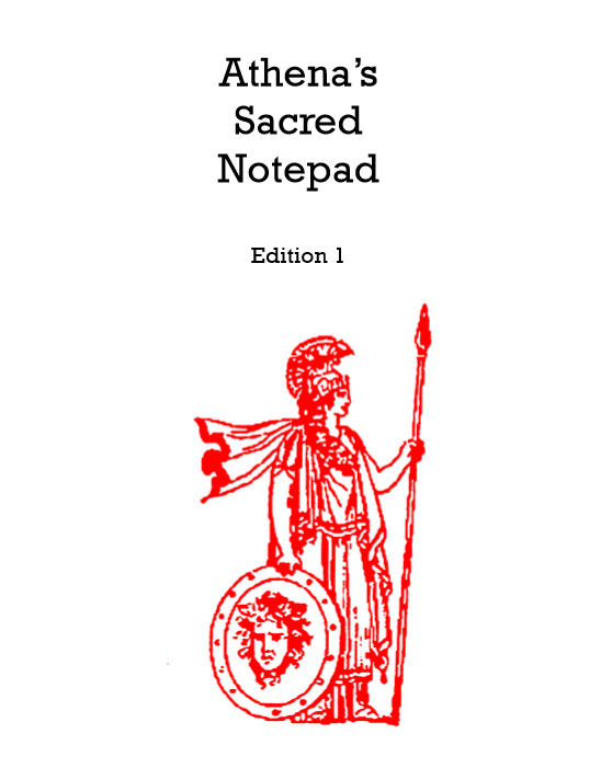 Athena's sacred notepad - Book interior