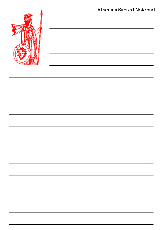 Athena's sacred notepad - Book interior
