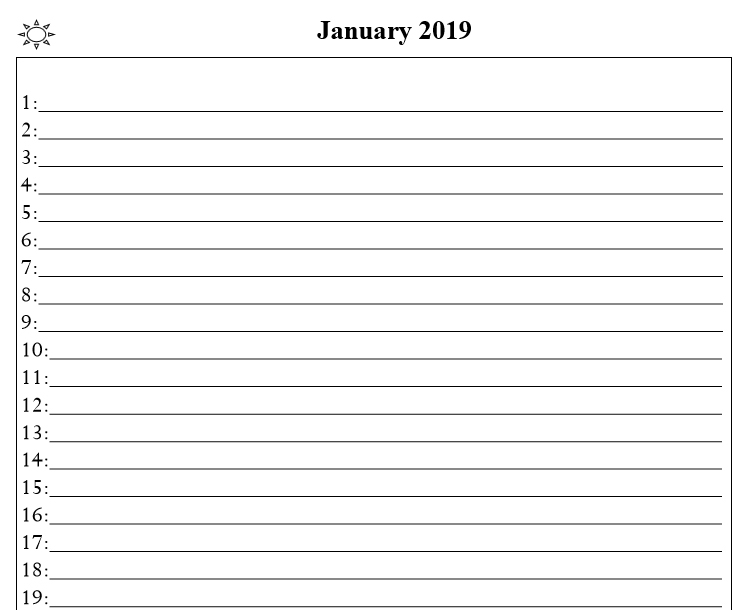 2019 Calendar & Daily Planner - Book Interior 6