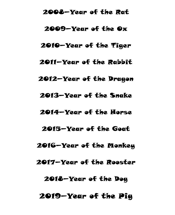2019 Chinese Signs Calendar - Year of the Pig - Book interior 3