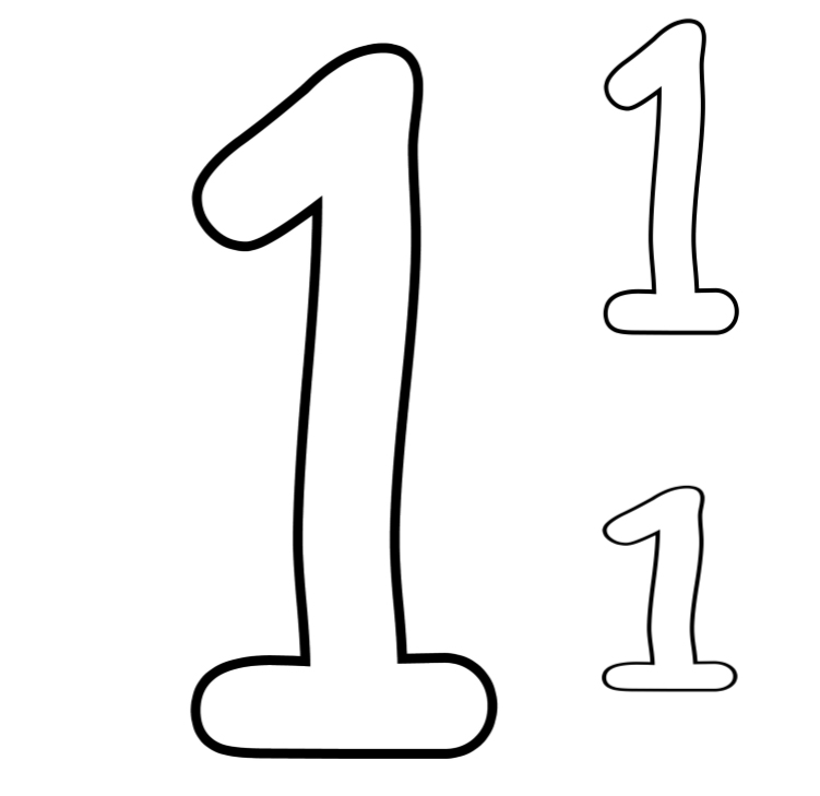 the coloring book of numbers web 3 - number one 1