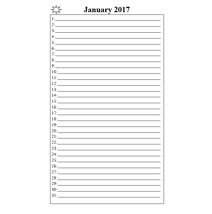 2017 Calendar & daily planner - book interior - web 5