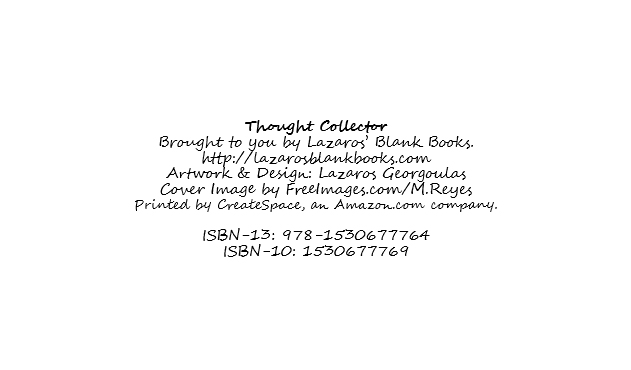 Thought collector by Lazaros' Blank Books