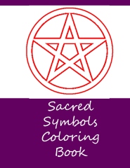 sacred symbols coloring book - front cover