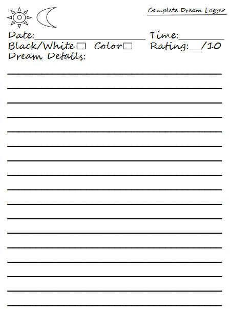 Complete dream logger - book interior - web 3