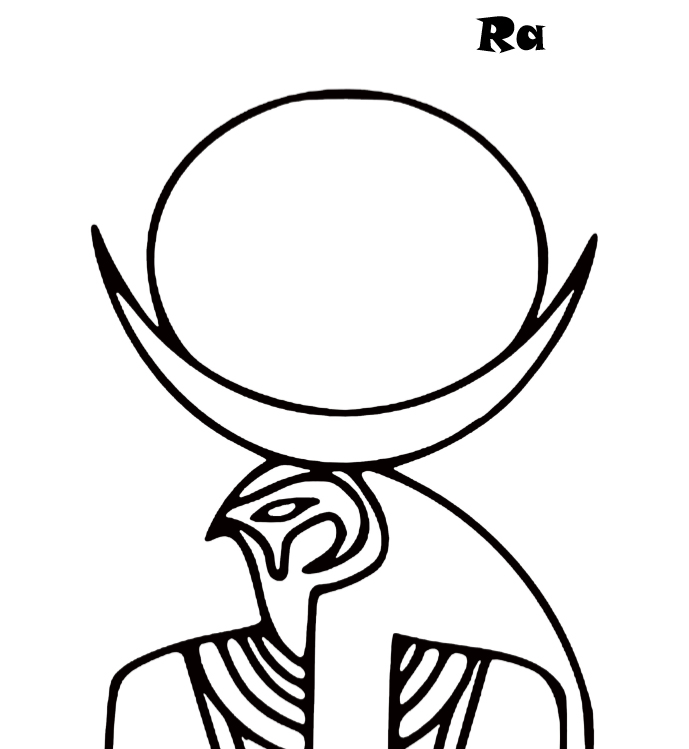 Egyptian gods coloring book - book interior 4