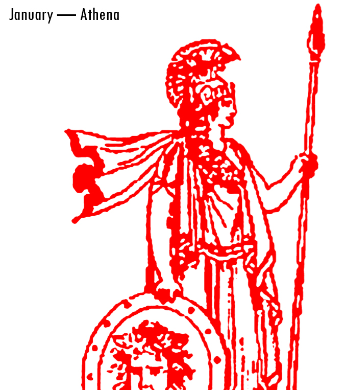 Olympian Gods Calendar 2017 - Book interior - Athena