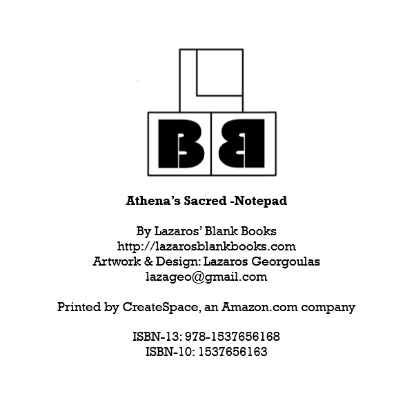 Athena's sacred notepad - By Lazaros' Blank Books