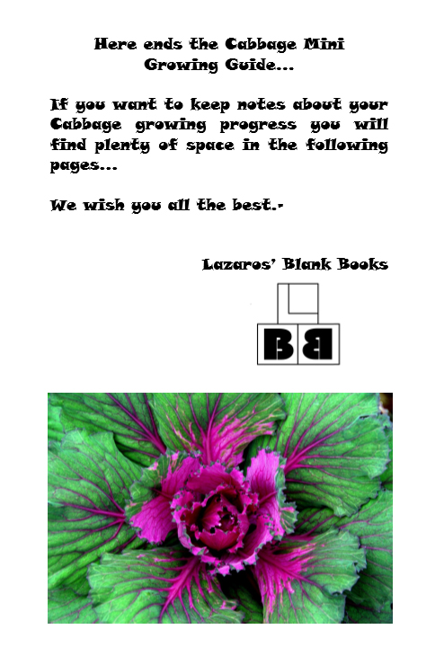Cabbage Mini Growing Guide - Book interior