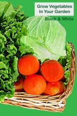 Grow vegetables in your garden black and white - Front cover