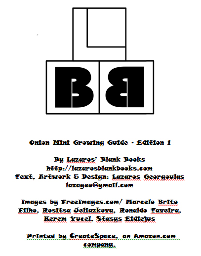 Onion mini growing guide - By Lazaros' Blank Books