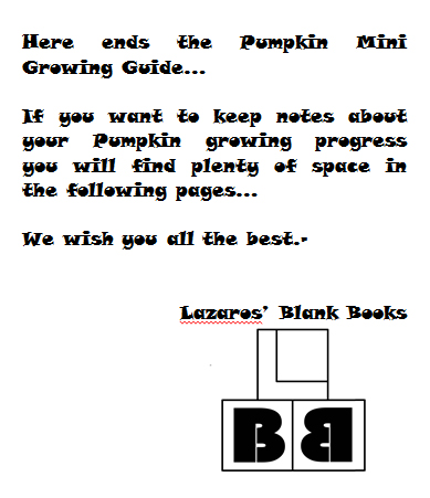 Pumpkin mini growing guide - Book interior 1