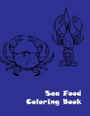 Sea food coloring book - Front cover