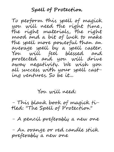 The Spell of Protection - Book interior 3