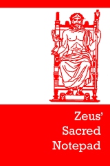 Zeus' sacred notepad - Front cover