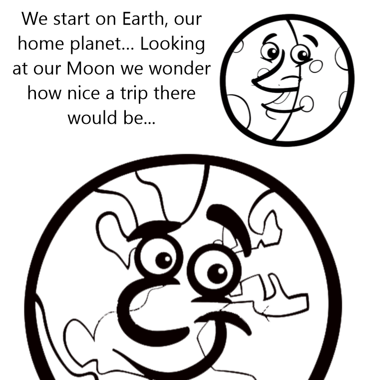 Solar system coloring book - Book interior 4