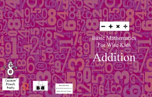 Basic Mathematics For Wise Kids: Addition - Full cover