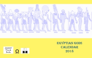 Egyptian Gods Calendar 2018 - full cover