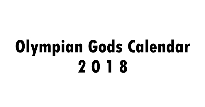 Olympian Gods Calendar 2018 - Book interior 1