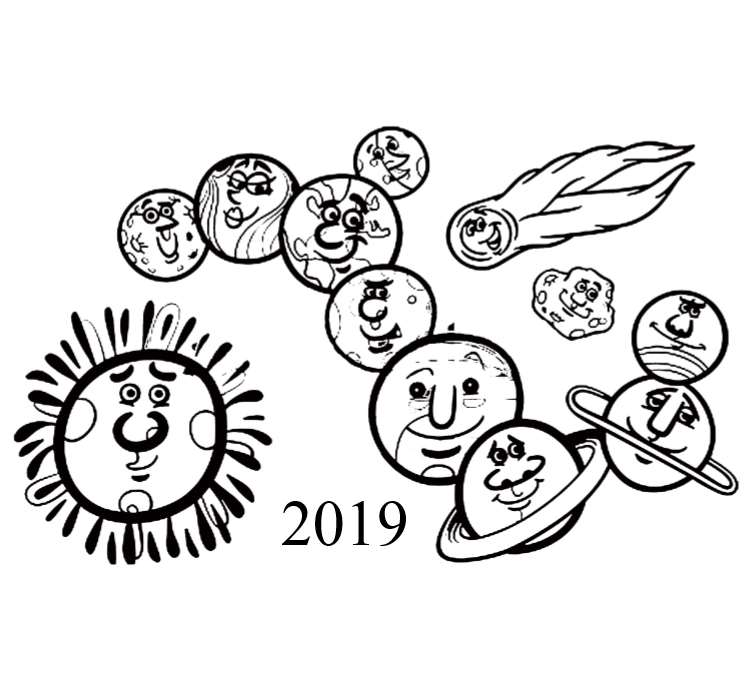 2019 Planets Calendar & Organizer - Book interior 3