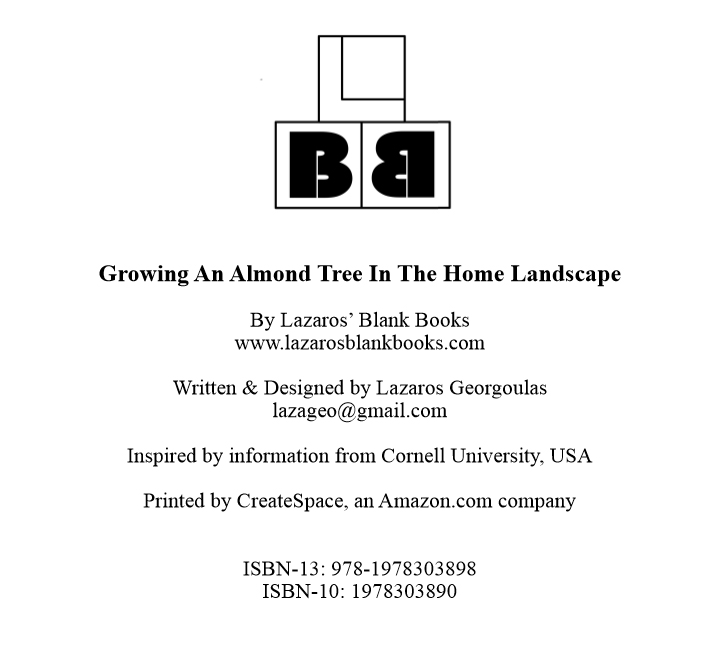 Growing an almond tree - Edition 1 - Book interior - By Lazaros' Blank Books