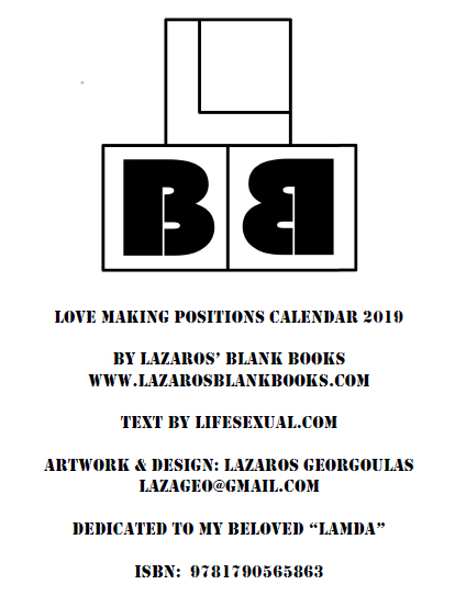 Love Making Positions Calendar 2019 - Book sample 4 - By Lazaros' Blank Books