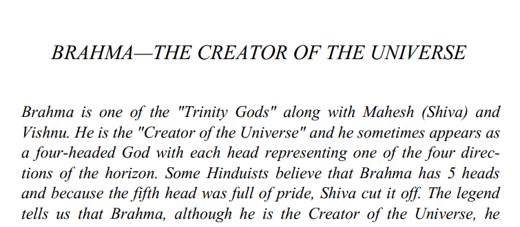 2021 Hindu Gods Calendar Book Interior - 3