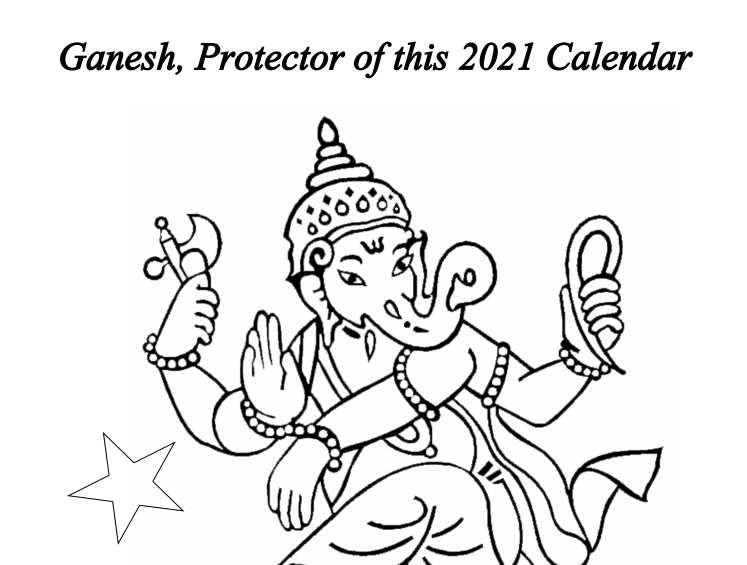 2021 Hindu Gods Calendar Book Interior - 4