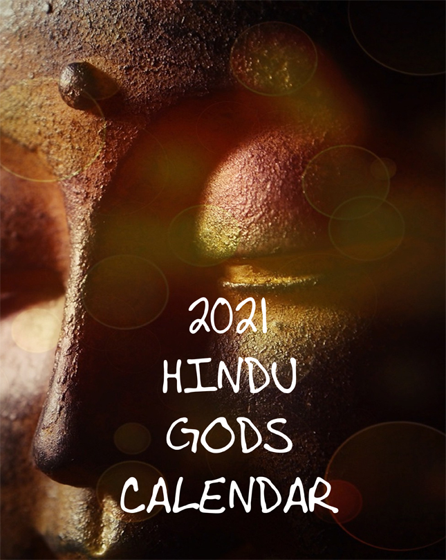 2021 Hindu Gods Calendar Front Cover